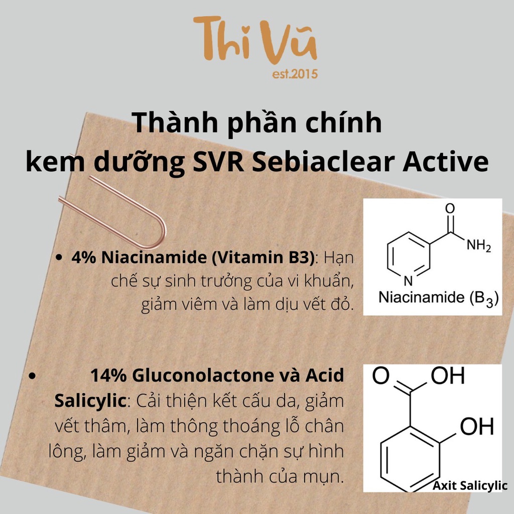 Kem Dưỡng SVR Sebiaclear Active 40ml, kem dưỡng da dành cho da dầu mụn - Thi Vũ