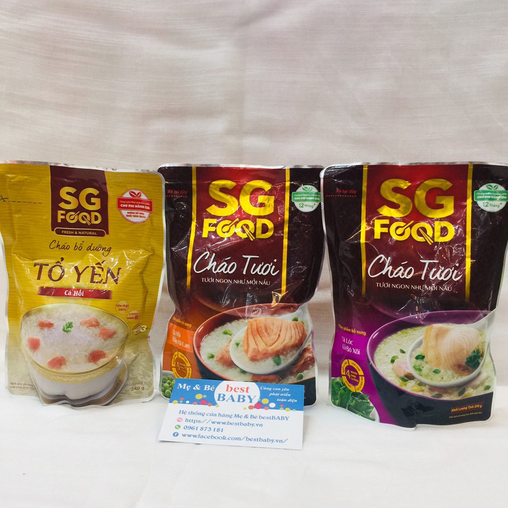 [Mã SKAMLTSM9 giảm 10% đơn 99K] ✅Cháo Tươi Sài Gòn Food Đủ Vị 6m, 10m, 12m (Date mới nhất)