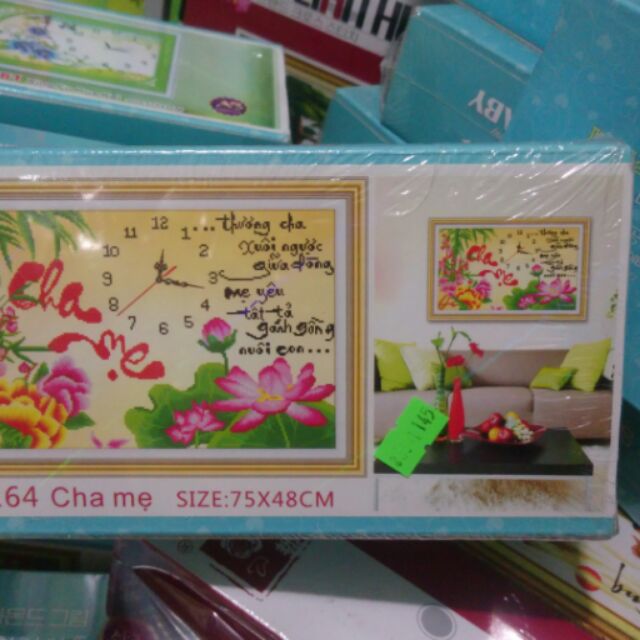 Tranh đồng hồ đính đá