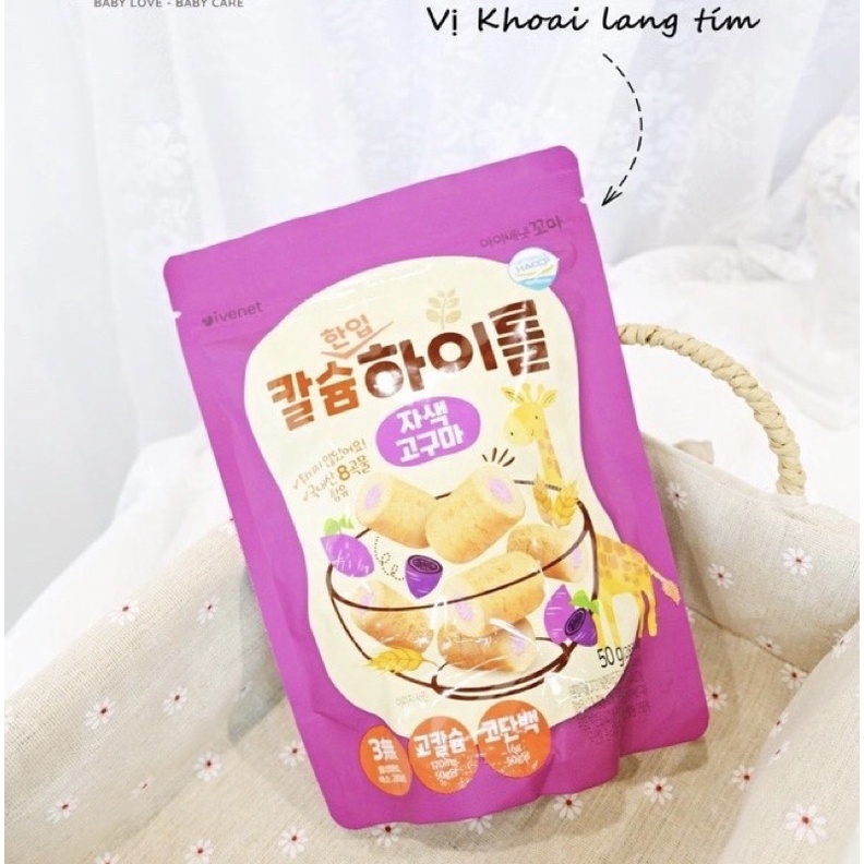 Bánh quế / Bánh ống canxi Ivenet; Bánh ống ngũ cốc bổ sung canxi