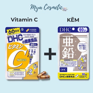 COMBO 60 ngày Ngừa mụn, Mờ thâm, Sáng da gồm  Vitamin C và Kẽm