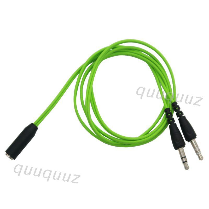 Cáp Chuyển Đổi Âm Thanh 1m 3.5mm Female Sang 2 Male Cho Máy Tính, Điện Thoại Thông Minh