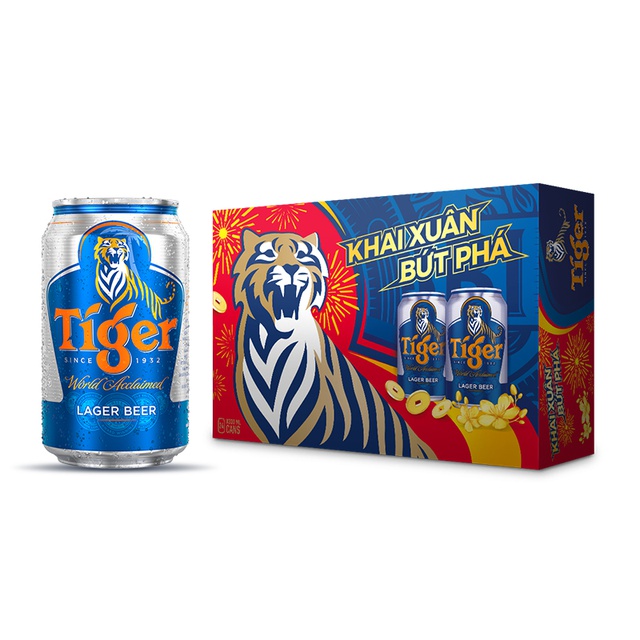 Thùng bia Tiger 24 lon 330ml/lon