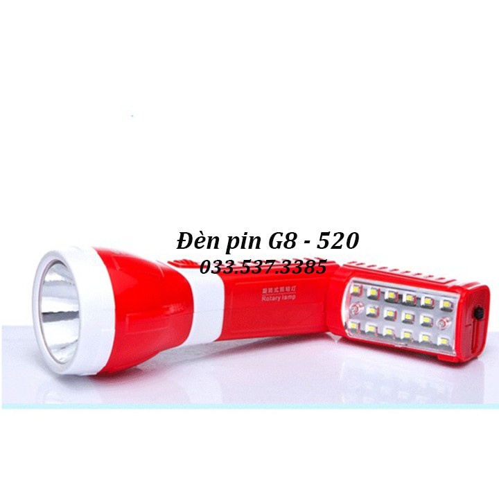 Đèn pin sạc, đèn cầm tay siêu sáng G8 - 520 kiểu thân gập chất lượng cao