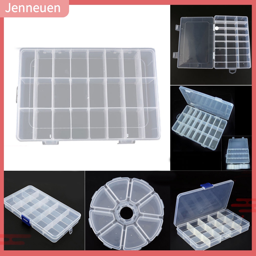 Hộp Nhựa 24 / 15 / 8 Ngăn Đựng Trang Sức / Hạt Câu Cá Có Thể Tháo Rời