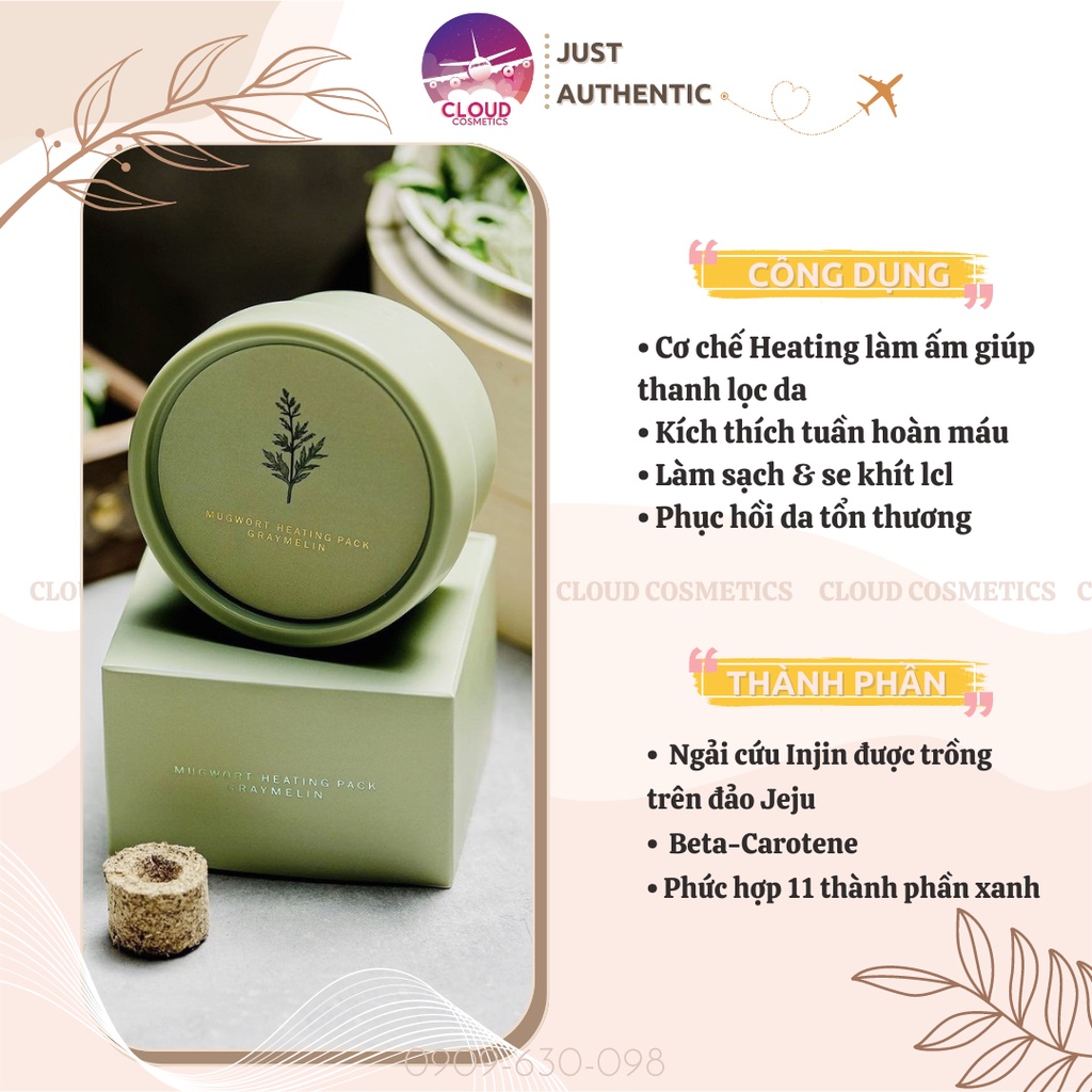 Mặt nạ xông hơi từ ngải cứu Graymelin Mugwort Heating Pack 100g