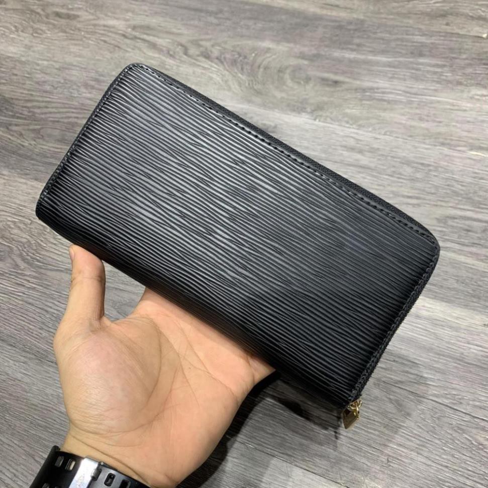 Ví da nam cầm tay kiểu dáng bóp da dài, Ví da cao cấp thời trang clutch giá rẻ