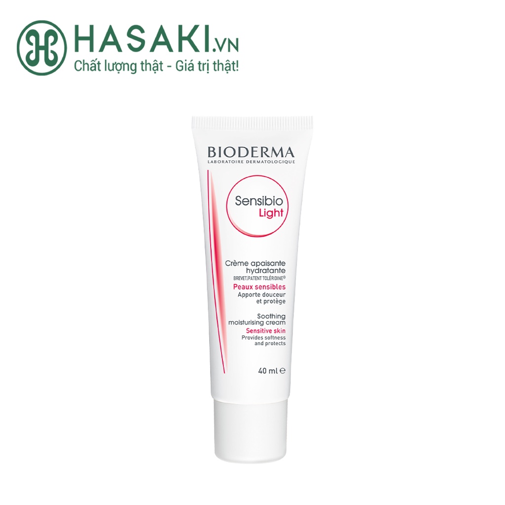 Kem Dưỡng Ẩm Bioderma Cho Da Nhạy Cảm Sensibio Light Cream 40ml