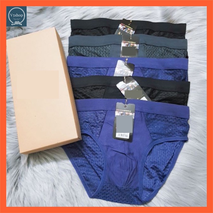 Quần sịp chéo cotton tam giác cao cấp thông hơi thoáng khí lưới to SC8