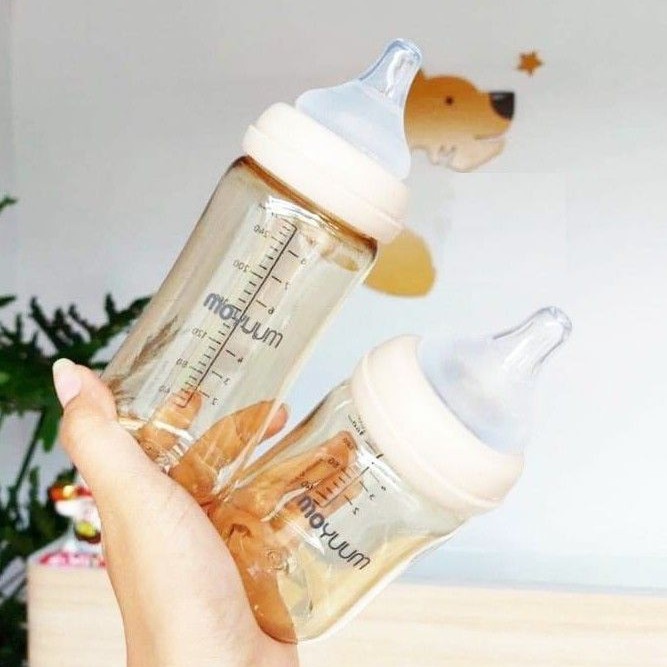 Bình sữa, phụ kiện núm ti bình sữa cho bé Moyuum 170ml 270ml Hàng chính hãng
