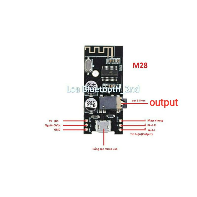 [Mua Sỉ liên hệ]Mạch Module Giải Mã Bluetooth 5.0 MH-M28/MX8 Version mới  nhất, Chất lượng cao, Bass mạnh, chuyên DIY