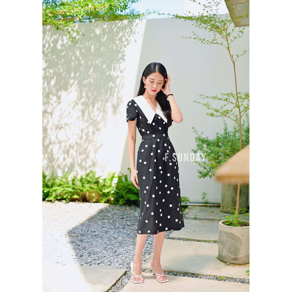 [HÀNG THIẾT KẾ] ĐẦM CHẤM BI ĐEN/ FIONA DRESS