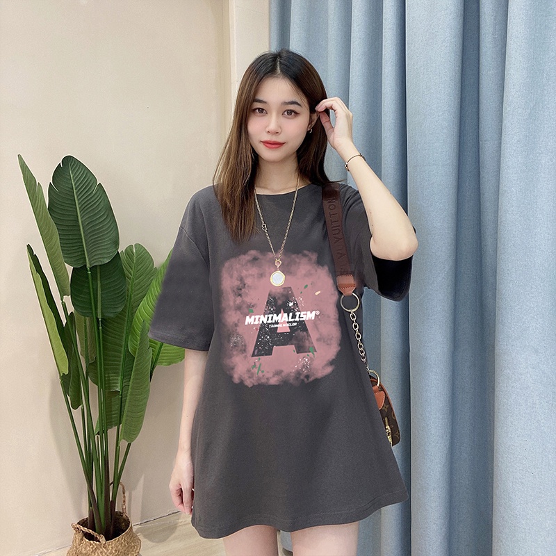 NRVP Áo Thun Cotton Tay Ngắn Cổ Tròn Thời Trang Mùa Hè Phong Cách Hàn Quốc Mới