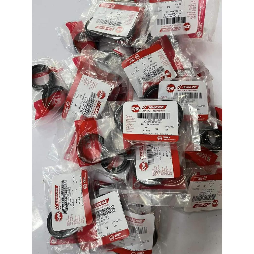 Bộ phớt giảm sóc trước 26 . 37 . 10.5 ALONGTOOL, lắp cho dream , wave , airblade các đời chính hãng Sym