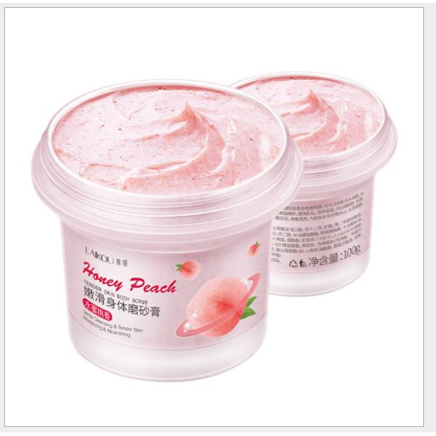 Tẩy tế bào chết toàn thân hương đào Fenyi - Tẩy da chết body peach Laikou có hạt