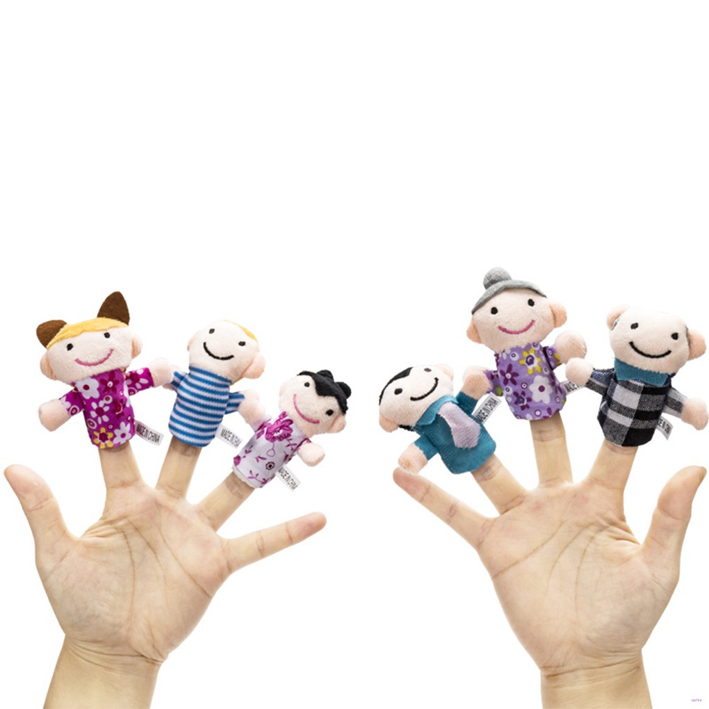 Bộ 6 con rối gia đình đeo ngón tay dạy học cho các bé