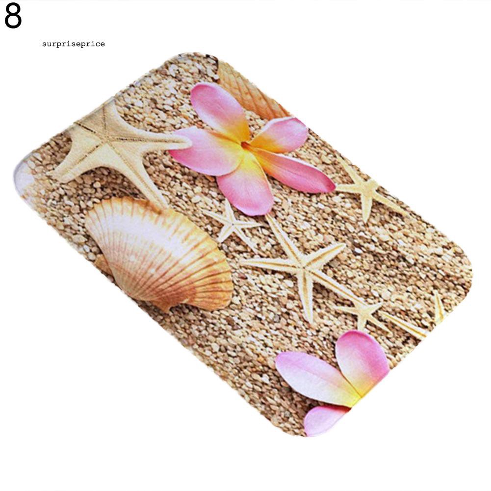 Thảm chùi chân chống trượt họa tiết vỏ sò sò , kích thước 40x60cm