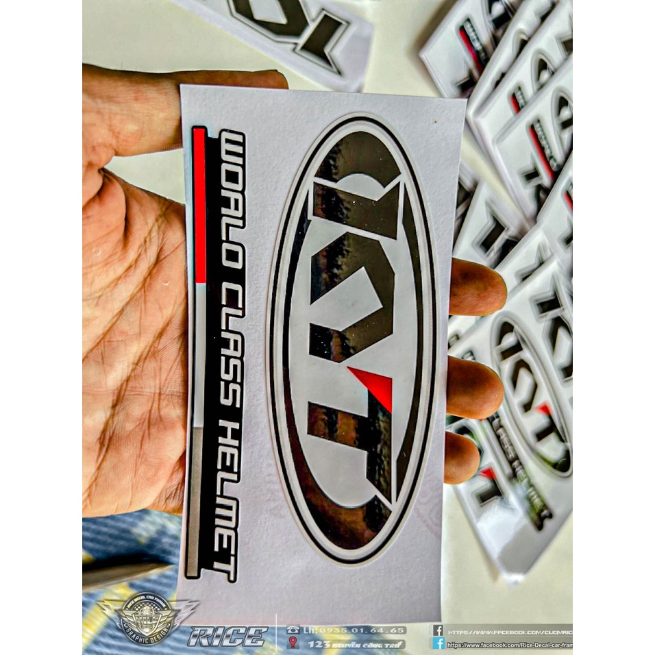 Tem Logo KYT 3 mẫu Chuẩn