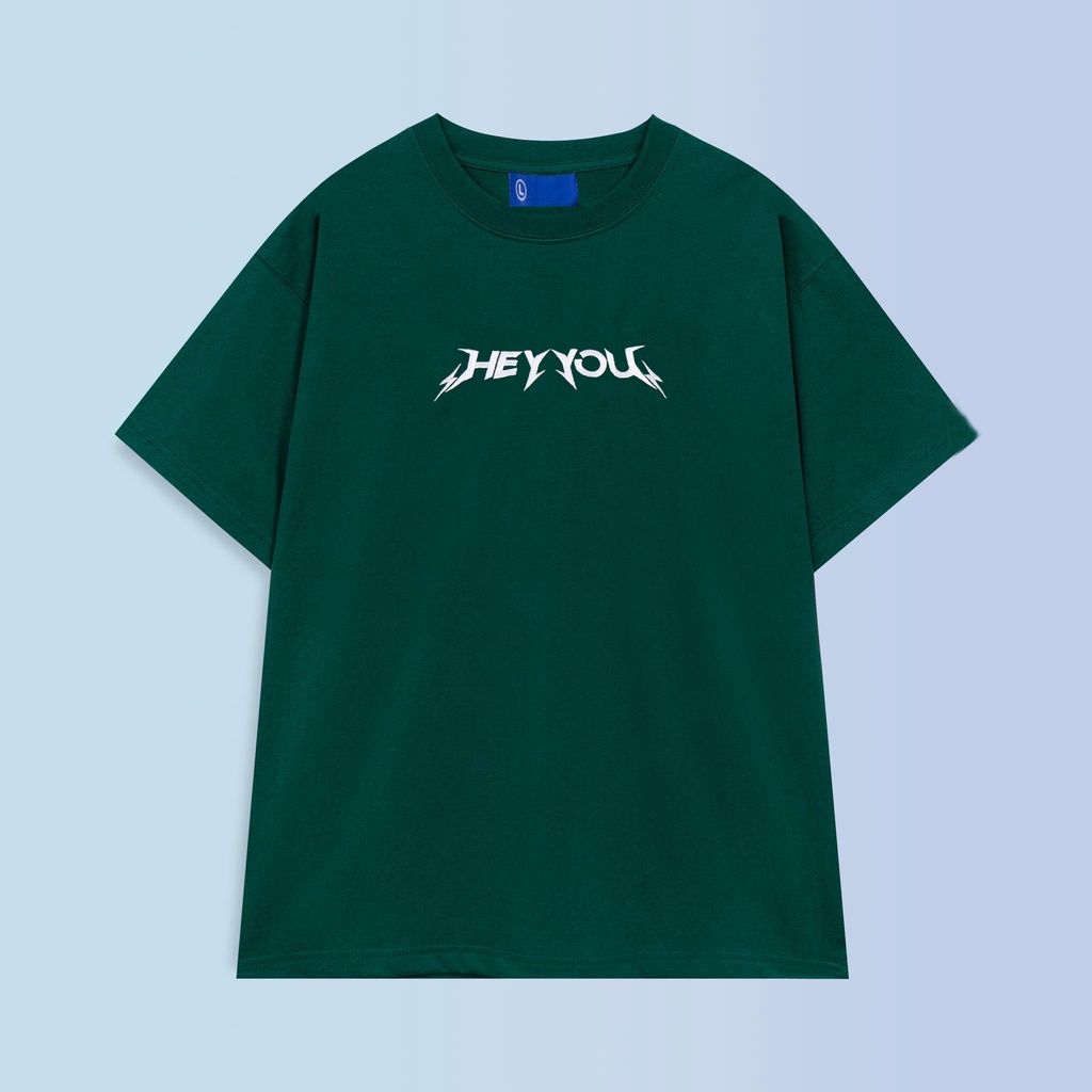 Áo thun local brand HEYYOU METAL GREEN cotton mềm mịn, áo phông hey you form rộng unisex