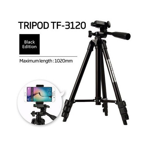 Chân đế chụp hình Tripod TF - 3120 Đen dài 1020mm
