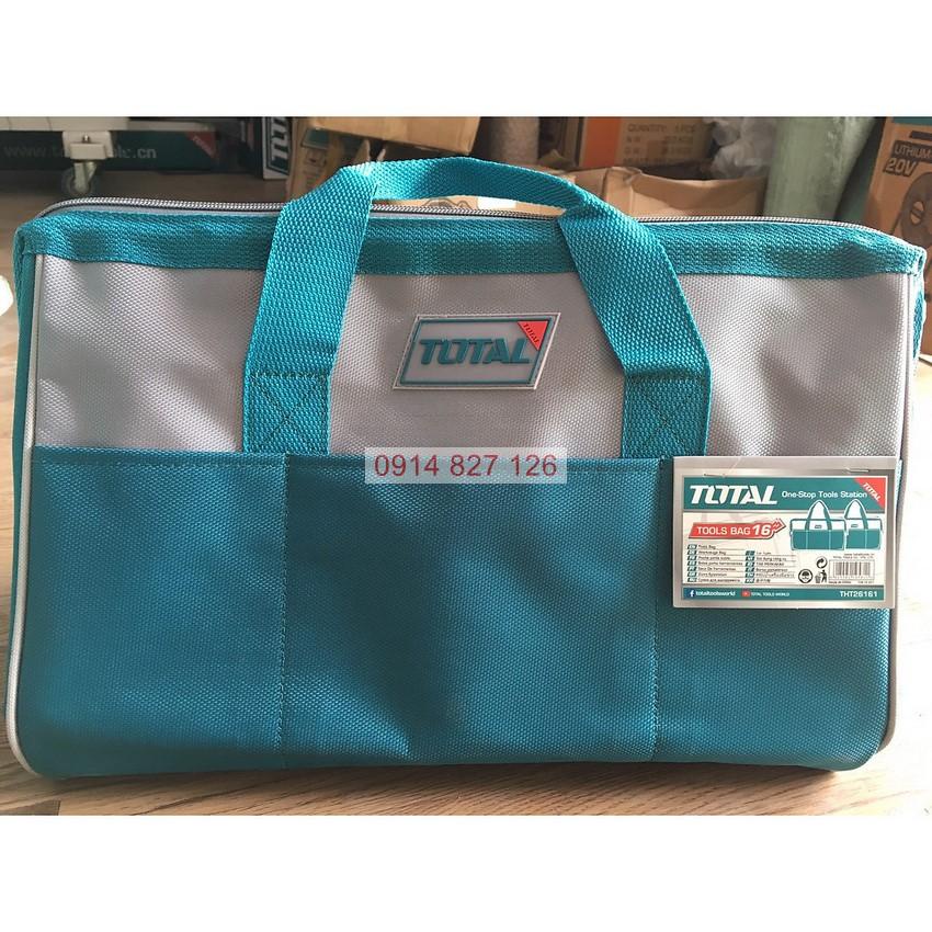 Giỏ đựng công cụ TOTAL THT26161 16 inch, làm từ vải dù chống nhăn dễ vệ sinh hạn chế bụi bẩn, Bh 6 tháng