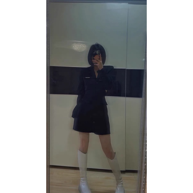 Áo Blazer khoét lưng , hở lưng , áo Vest phong cách thiết kế nơ đơn sau lưng cổ V
