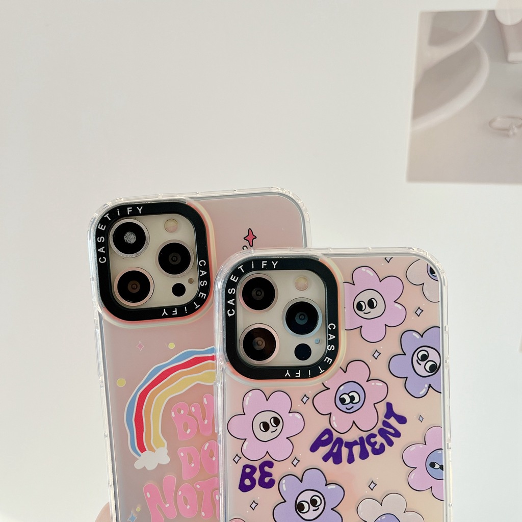 Ốp Điện Thoại TPU Hình Hoa Cầu Vồng Màu Laser Cho IPhone 14PM 11 13 12 Pro Max XR X / XS XSMAX