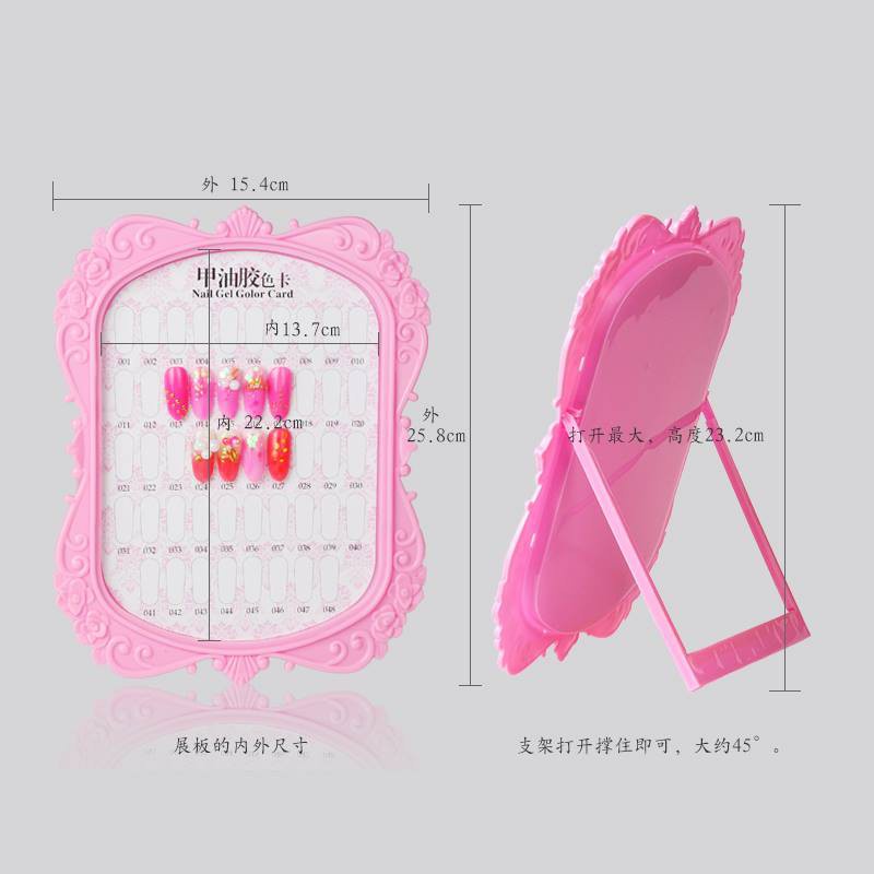 Bảng mẫu nhựa trưng dùng để gắn móng xem màu nail