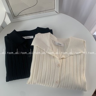Áo len đũa to cài cúc cổ bẻ chất mỏng mịn