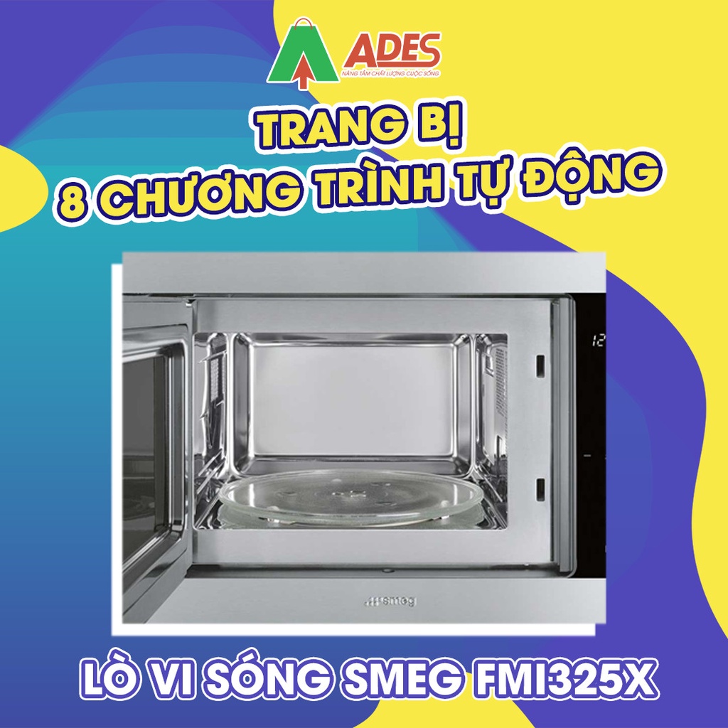 [Mã 154ELSALE2 giảm 7% đơn 300K] Lò Vi Sóng Smeg FMI325X - Bảo Hành Chính Hãng