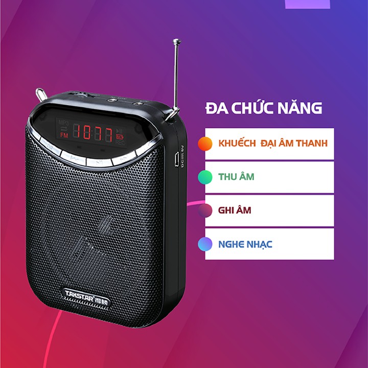 【Chính hãng】Takstar E190M Loa mic máy trợ giảng cao cấp không dây, FM, Giáo viên, hướng dẫn viên, bán hàng