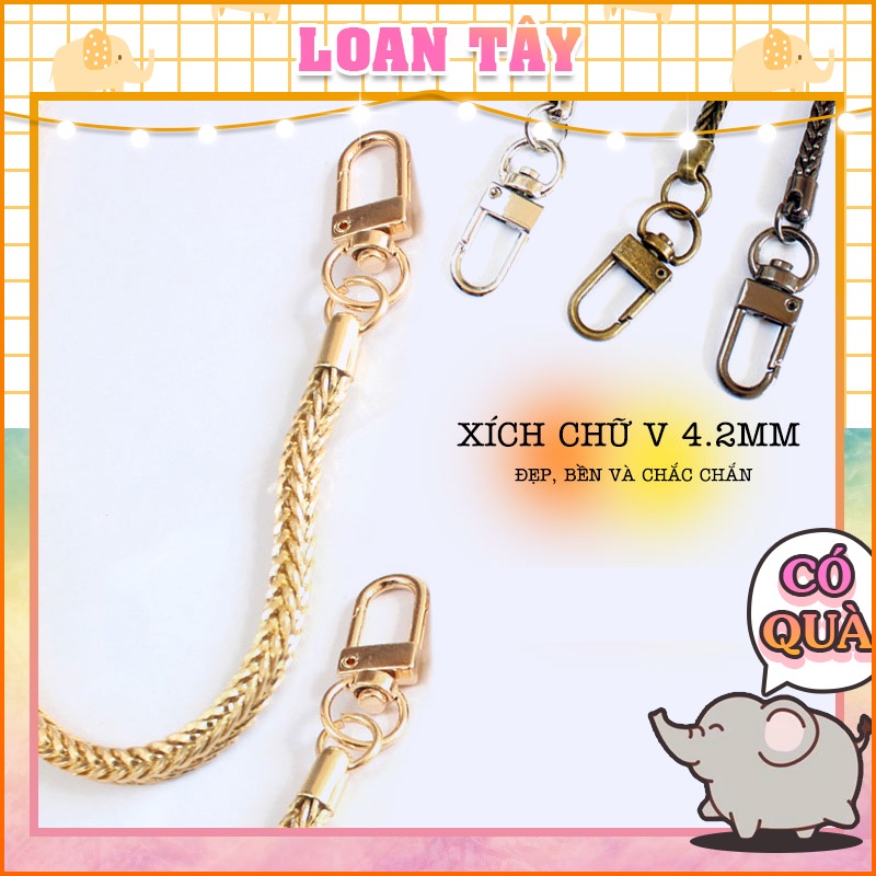 Dây Xích Túi Xách Chữ V Foxtail 4.2mm L1703