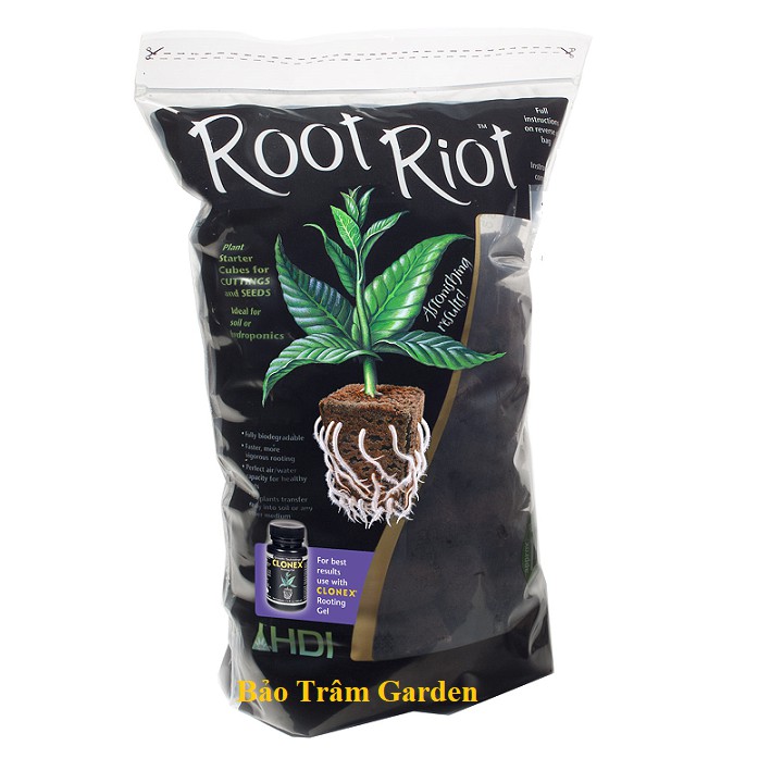 Set 5 viên mút ươm hữu cơ ROOT RIOT nhập khẩu Mỹ ROOT RIOT chuyên ươm hạt, giâm cành. ươm kie phong lan
