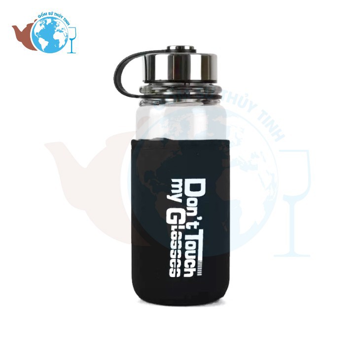 VŨ TRỤ Bình thủy tinh đựng nước 750ML cao cấp có vỏ bọc