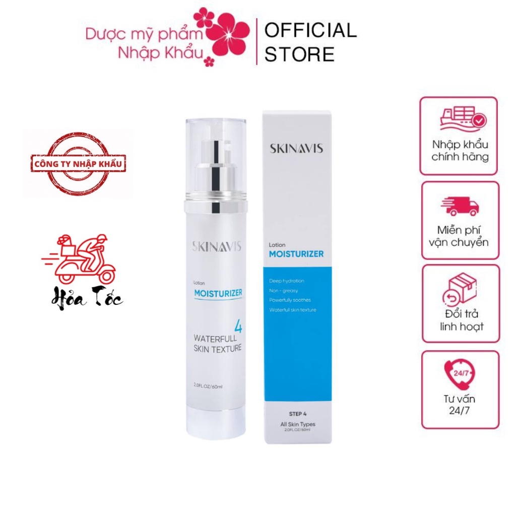 Lotion Dưỡng Ẩm Và Làm Dịu, Phục Hồi Da Skinavis Moisturizer Cho Da Thường, Hỗn Hợp, Da Dầu Mụn, Da Khô