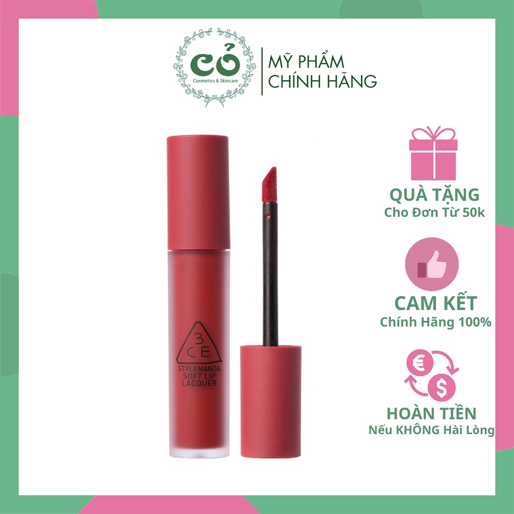 Son Lì Mềm Môi  3CE Soft Lip Lacquer | Thế Giới Skin Care