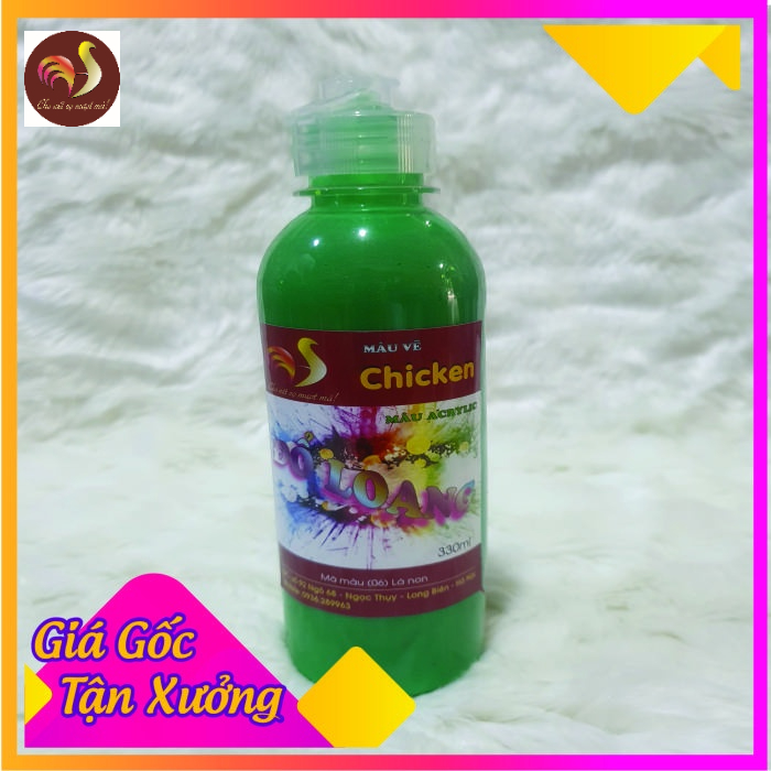 Màu Đổ Loang Chicken 5D Chai 330ml  DIY Đổ Màu Acrylic Tượng Gấu Bearbrick, Tập Vẽ Tranh Độc Đáo