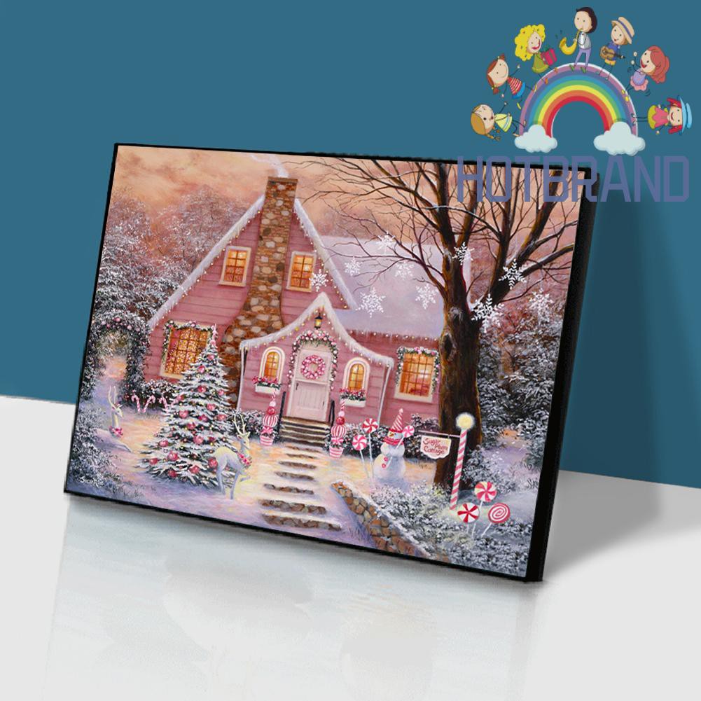 Bộ Tranh Đính Đá Tự Làm Họa Tiết Giáng Sinh Độc Đáo