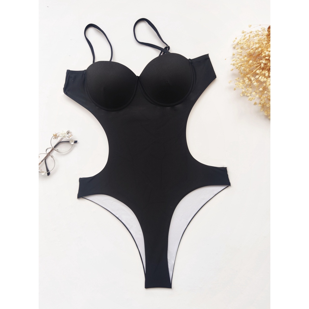 Bộ Đồ Bơi Một Mảnh Màu Trơn Có Gọng Nâng Ngực Cho Nữ