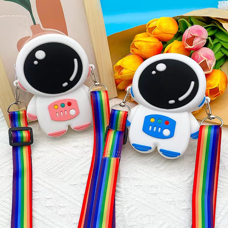 Túi Đựng Tiền Xu Bằng Silicone Hình Phi Hành Gia Cho Bé