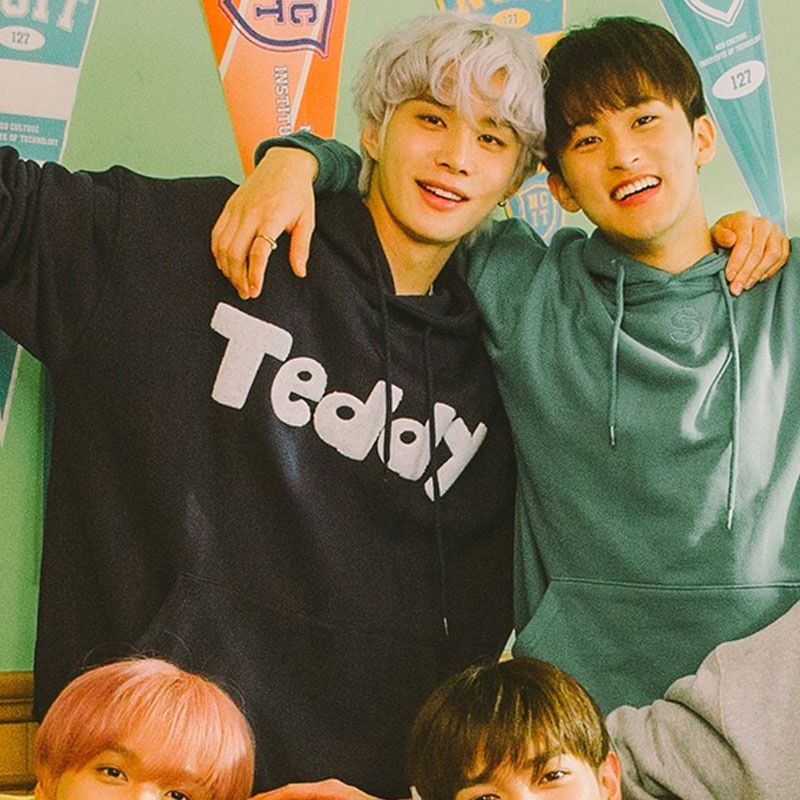 ÁO HOODIE TEDDY EGG MARK JUNGWOO NCT