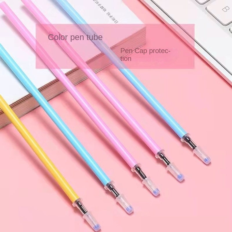 Bút Bi Mực Đen Ngòi 0.5mm 145mm Màu Macaron