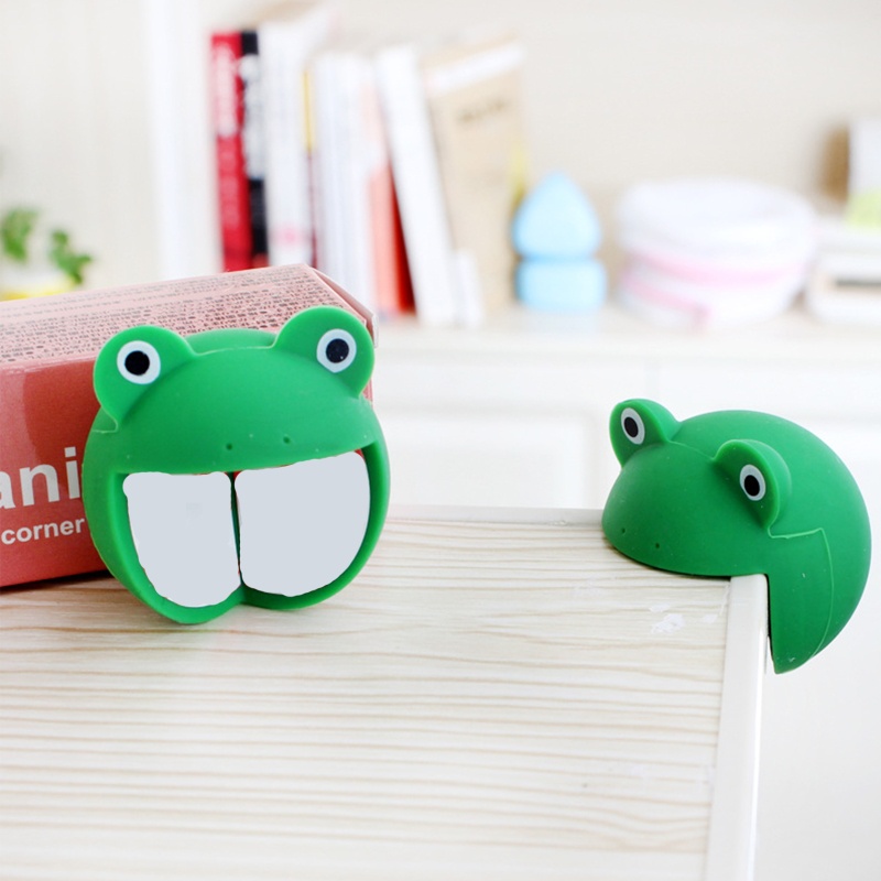 Bộ 2 Miếng Bọc Cạnh Bàn Bằng Silicon Mềm Bảo Vệ An Toàn Cho Bé Họa Tiết Hoạt Hình Dễ Thương Sự Bảo Vệ