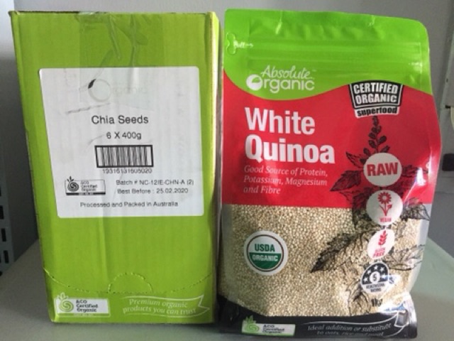 Hạt diêm mạch quinoa absolute organic 1000gr