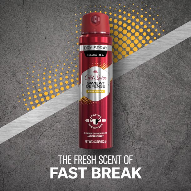 Xịt Giữ Khô Old Spice Sweat Defense Fast Break Dry Spray 122Gr