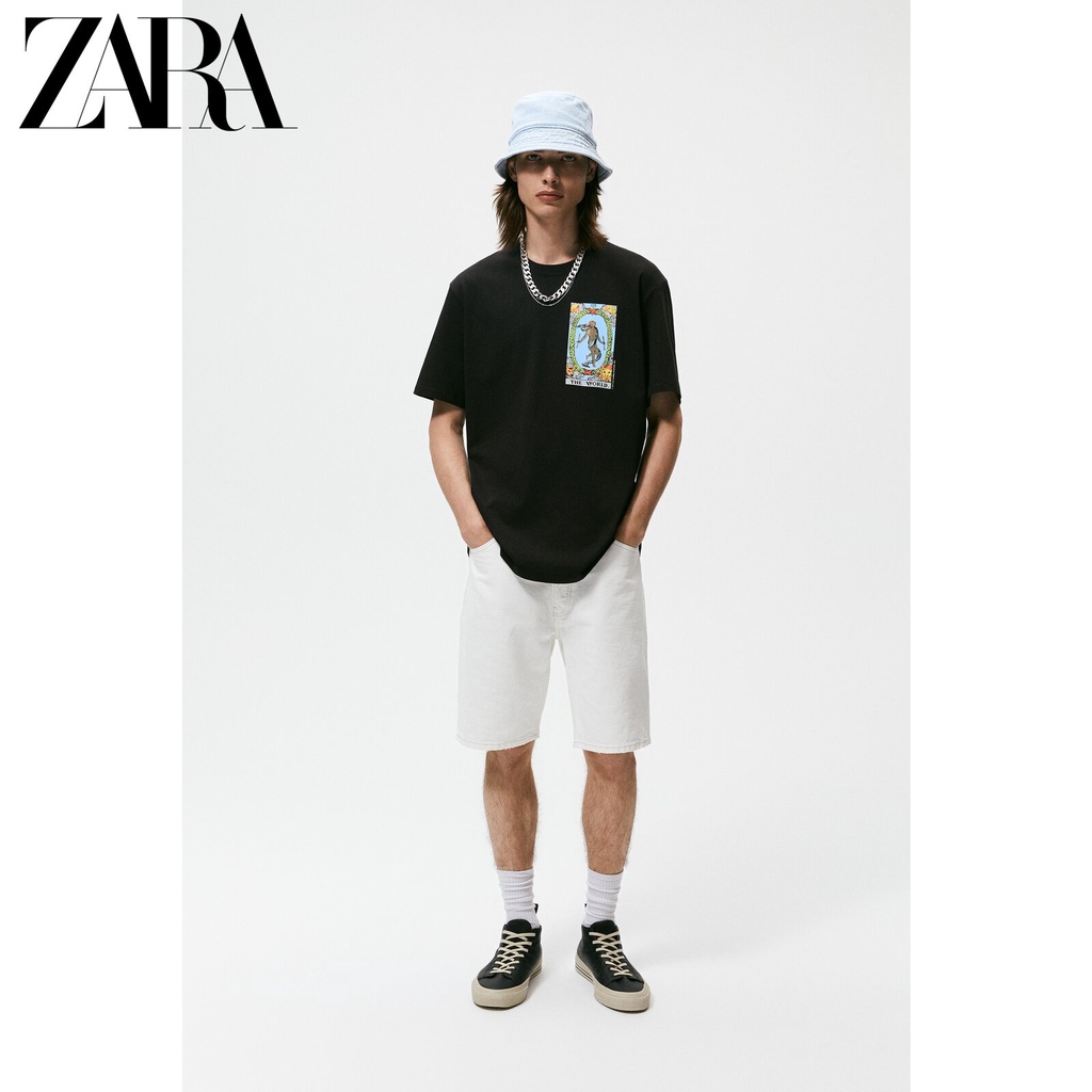 ZARA Bộ Bài TAROT Thiết Kế Độc Đáo Dành Cho Nam TM Áo Thun Ngắn Tay In Hình Bài Tarot Thời Trang Năng Động 05644339800