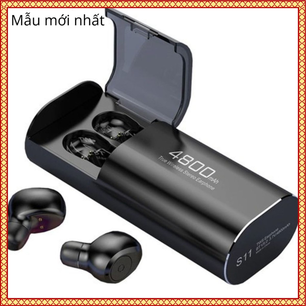 Tai nghe Bluetooth Không Dây Nhét Tai Kiêm Sạc Dự Phòng Amoi S11 TWS Nâng Cấp Hơn i7, i9, i12, F9, F9 Pro TakaTakaShop