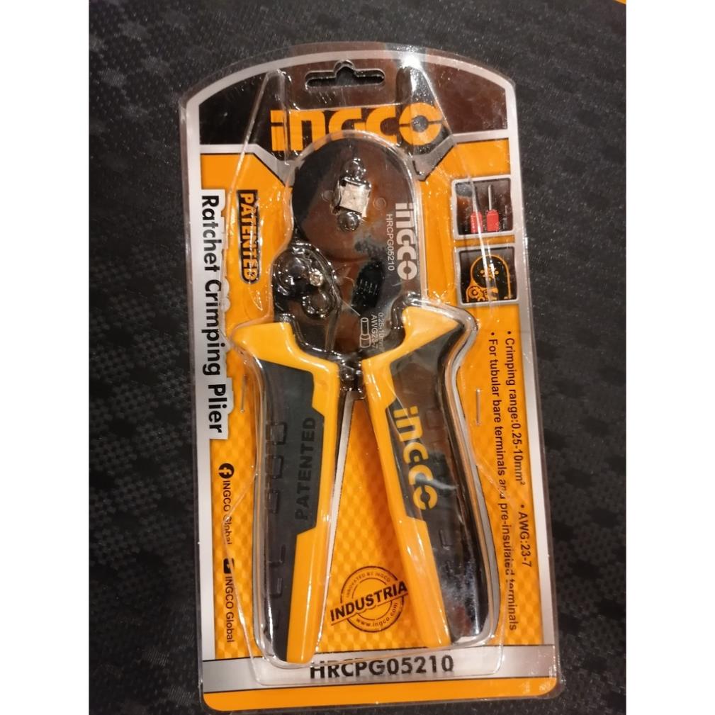0.25-10mm3 Kìm bấm cos dây điện Ingco HRCPG05210