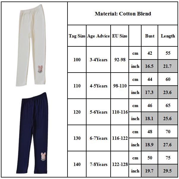 Quần dài dáng rộng nhiều màu trơn họa tiết thỏ hoạt hình phong cách Hàn Quốc xinh xắn cho bé gái