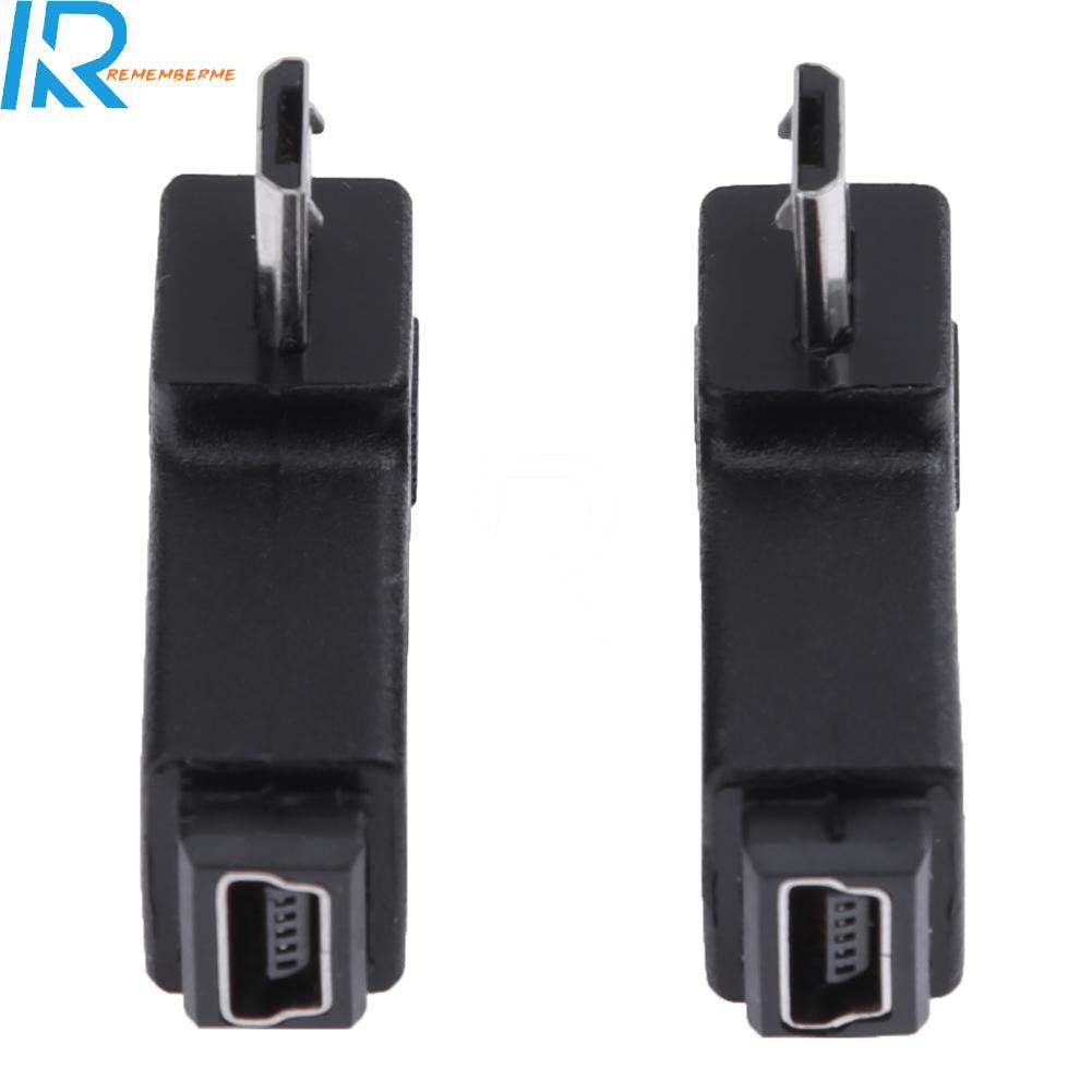 2 Đầu Chuyển Đổi 90 Độ Mini Usb Female Sang Micro Usb Male